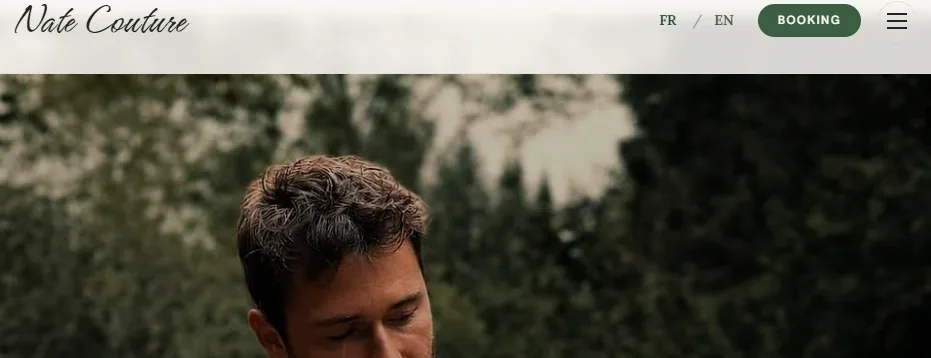 Page d’accueil du site de Nate Couture